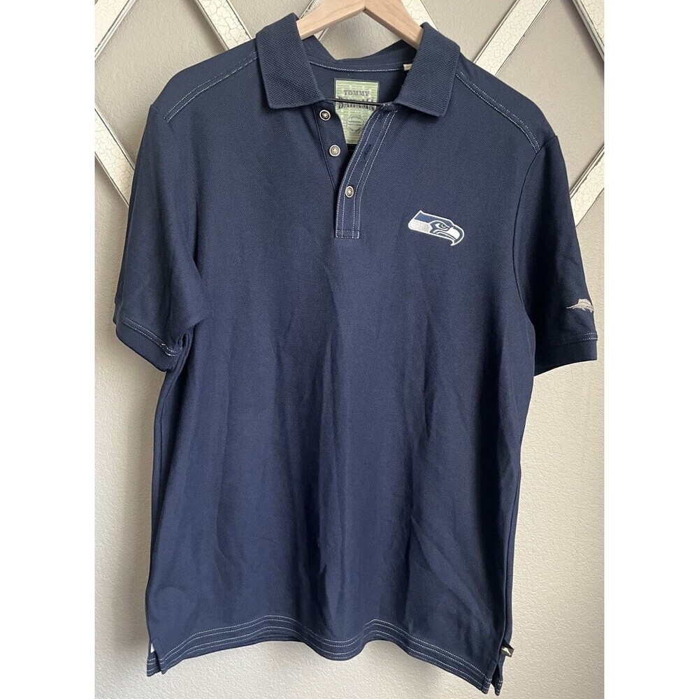 Tommy Bahama Seattle Seahawks NFL Logo Men's S Polo Shirt - Blue